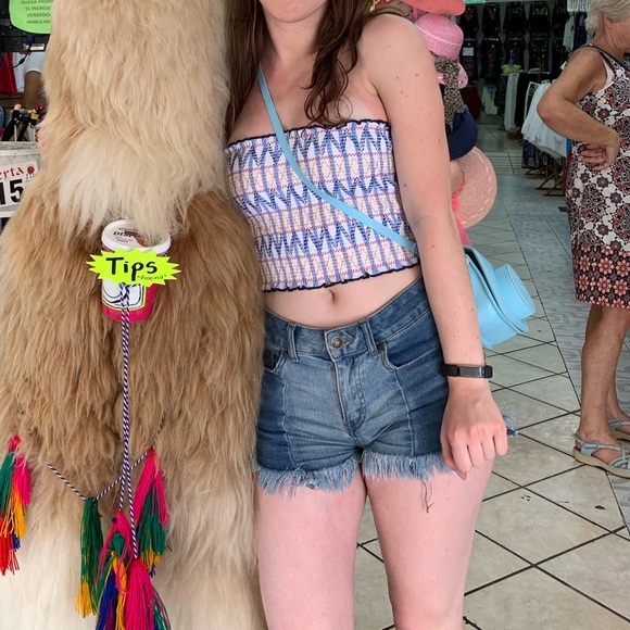 Altar’d State two-toned frayed jean shorts - Picture 4 of 4